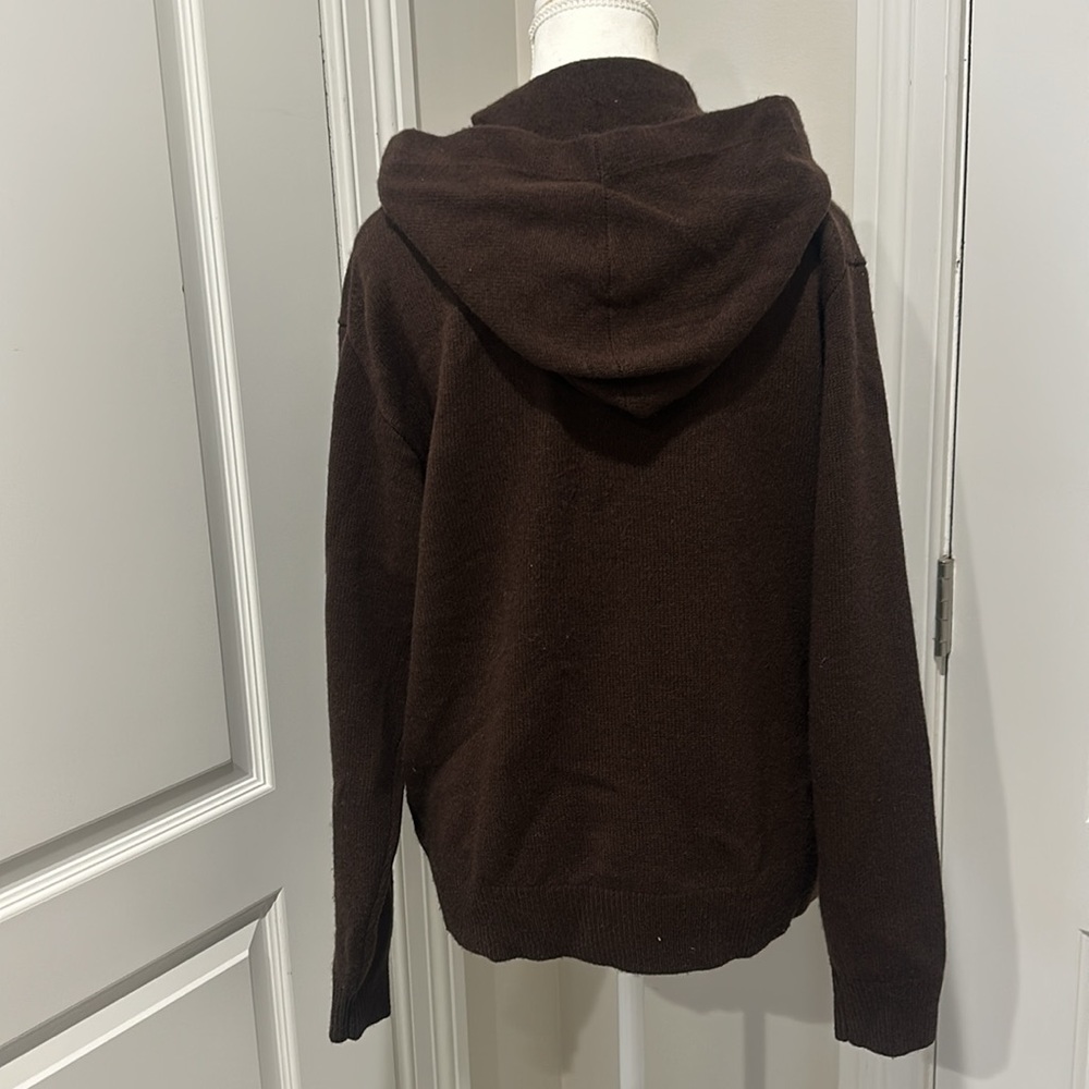 Women’s  Brown Hoodie Sweater - Picture 3 of 4